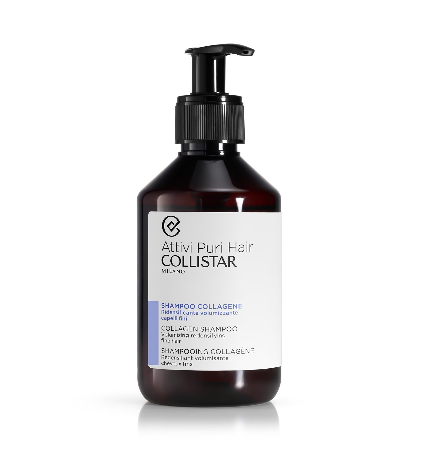 Collistar Shampoo Collagene 250 ml - Ridensificante e Volumizzante per Capelli Fini e Privati di Corpo