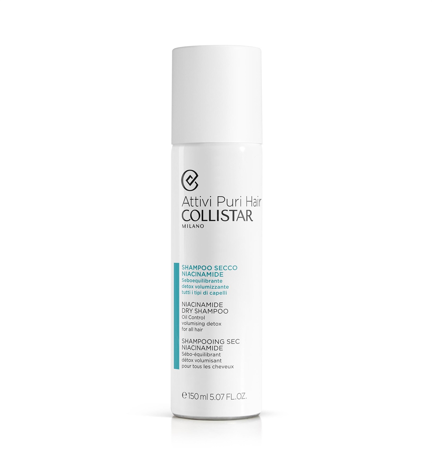 Collistar Shampoo Secco Niacinamide 150ml - Seboequilibrante, Detox e Volumizzante per Tutti i Tipi di Capelli