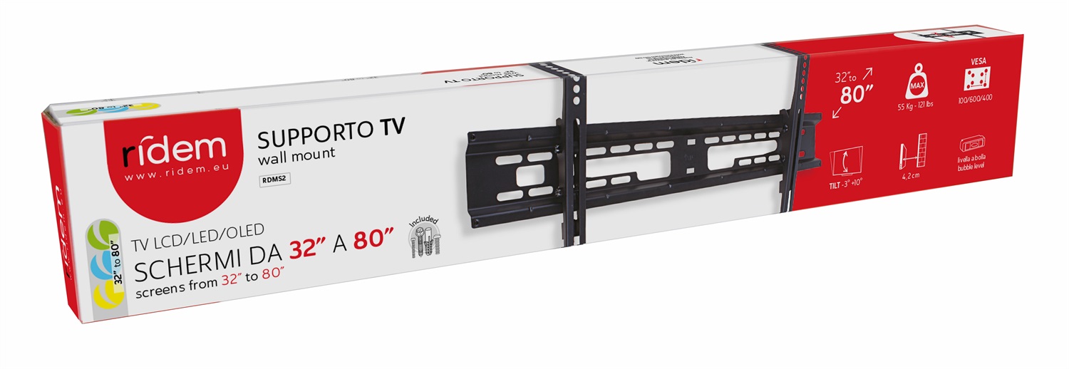 KARMA Supporto TV a Parete Inclinabile per Televisori da 32