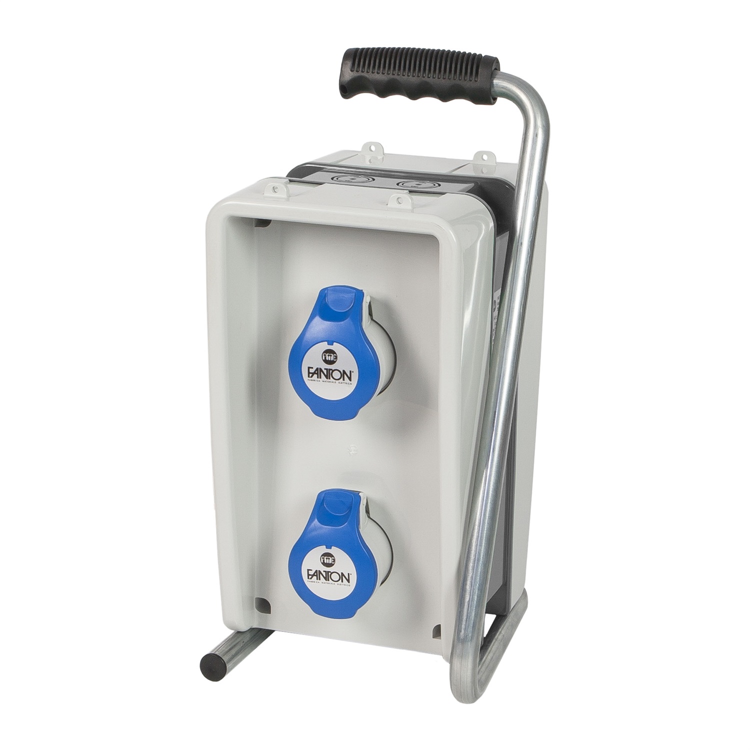 FANTON 74303 Asse di distribuzione elettrica IP44 Portatile con Cavaletto e Cavo 2 metri, 16A