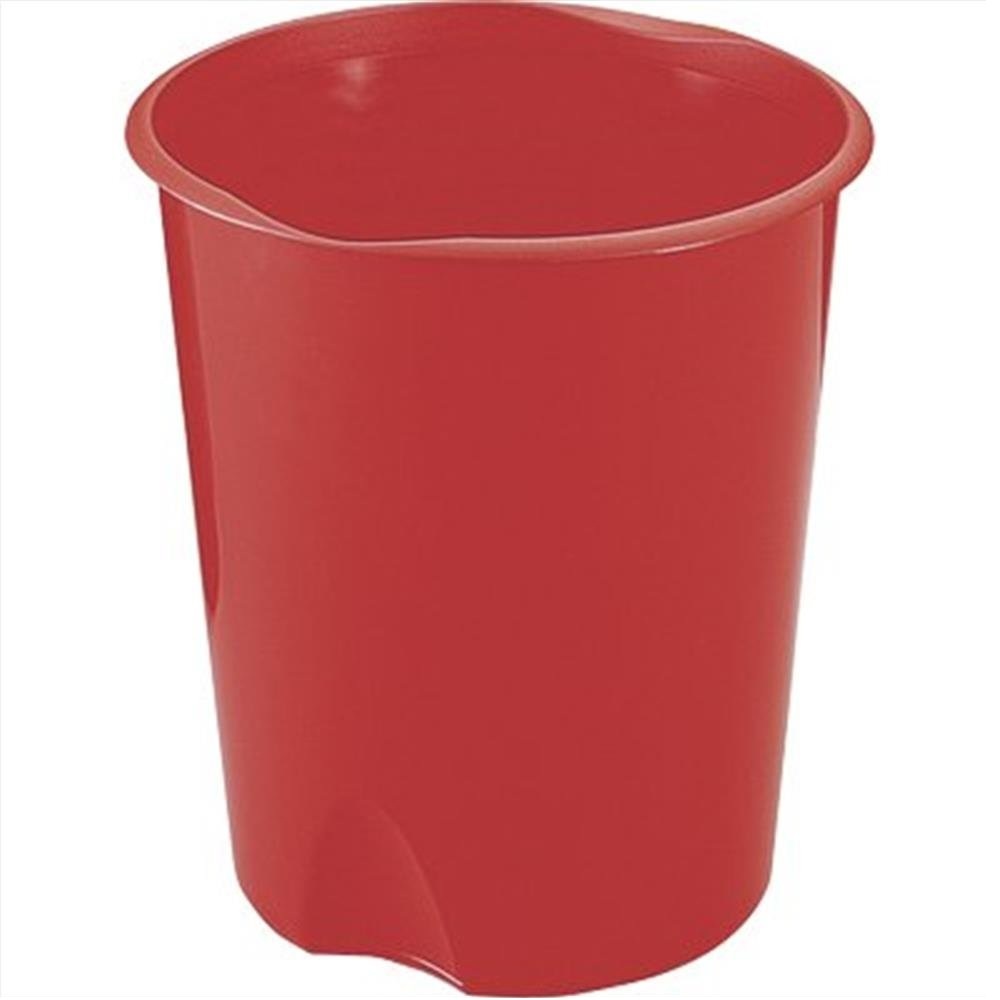 Fellowes Cestino gettacarte E020 Modula Rosso - 16,5L, Polipropilene Antiurto, Altezza 32,5 cm, Diametro 31 cm