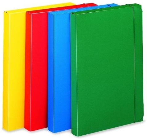 Fellowes Cartella Portaprogetti Verde 24x35 cm in Polipropilene (PP) con Chiusura ad Elastico e Dorso da 3 cm - Conf. 10 Pezzi