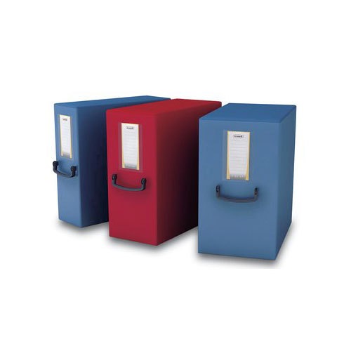 Fellowes Scatola Archivio Pick Up - 35x25 cm, Dorso 12 cm, Rosso, in Trilex con Maniglia Ergonomica e Chiusura Sicura