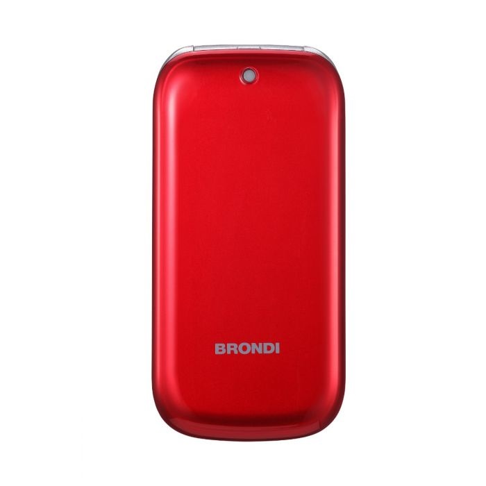 Brondi Stone Rosso - Telefono Cellulare Dual SIM Clamshell 2.4'' con Fotocamera 1.3 MP e Bluetooth