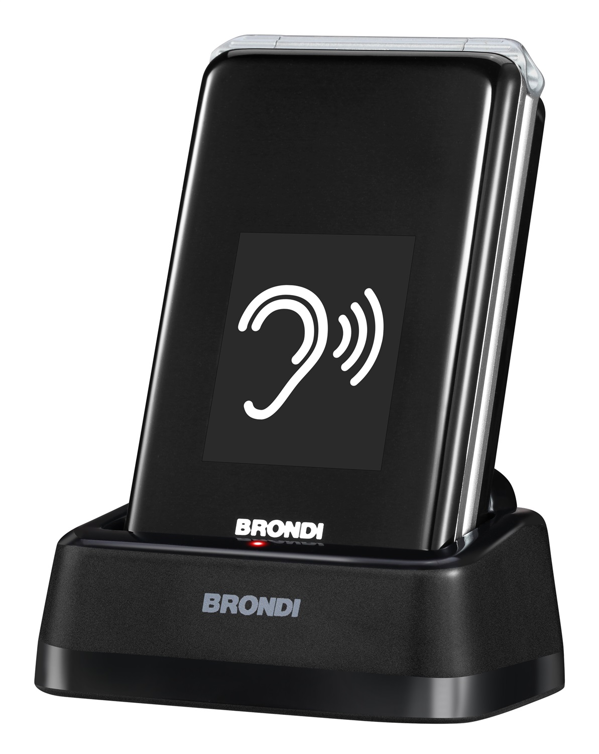 BRONDI Amico Super TV - Telefono Cellulare a Conchiglia per Anziani con Display Ampio, Grandi Tasti e Funzione SOS