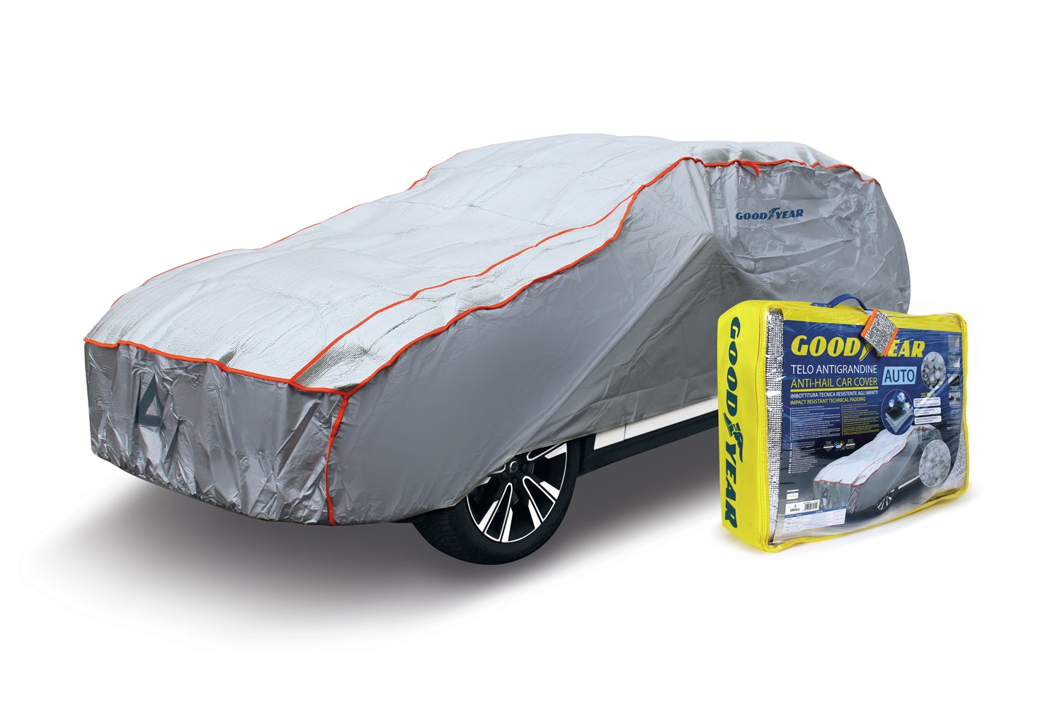 Goodyear Telo Copriauto Antigrandine 6mm - Impermeabile, Anti UV, Protezione per Auto e SUV