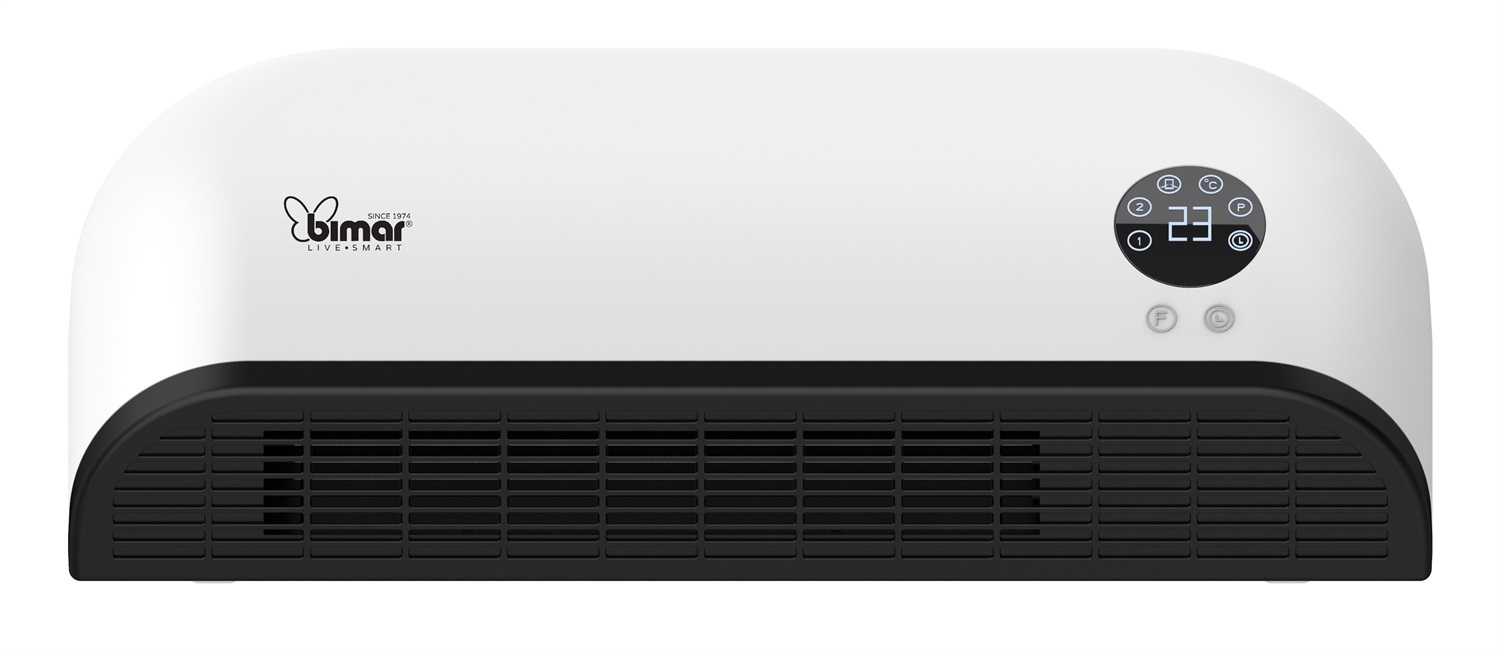 Bimar HP093 Termoventilatore a Parete PTC 2000 W con Timer, Telecomando e Programmatore Giornaliero e Settimanale
