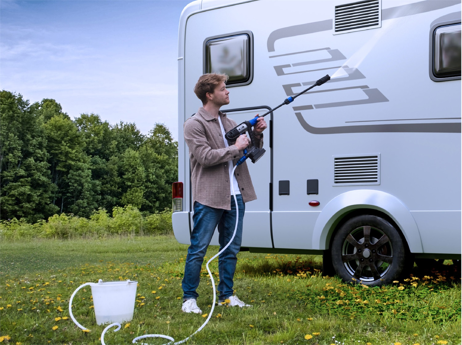 Annovi Reverberi BC250 DSS - Idropulitrice Portatile a Batteria 24 Bar, 175 l/h, 18V, 2.5Ah