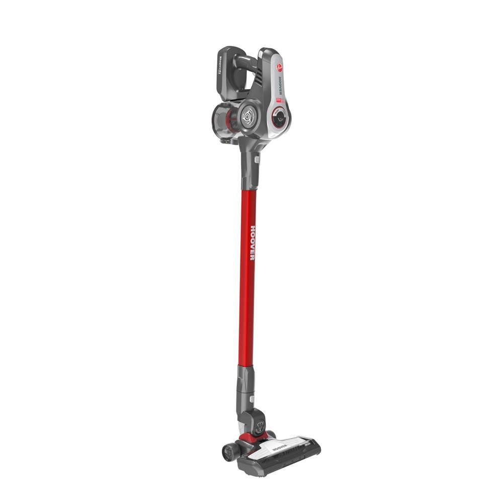 Hoover RA22SE 011 Scopa Elettrica Ricaricabile 2in1 Senza Sacco Colore Nero/Rosso/Titanio con Power Brush e Aspiratore Manuale Rimovibile