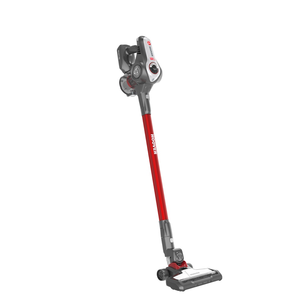 Hoover RA22SE 011 Scopa Elettrica Ricaricabile 2in1 Senza Sacco Colore Nero/Rosso/Titanio con Power Brush e Aspiratore Manuale Rimovibile