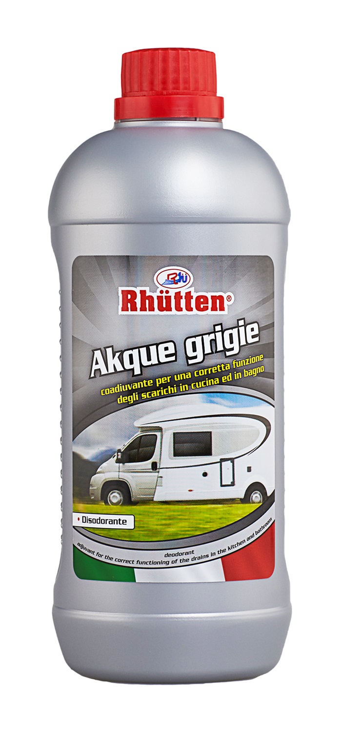 Rhütten Akque Grigie 1L - Detergente e Sanificante per Serbatoi Acque Grigie di Camper e Caravan