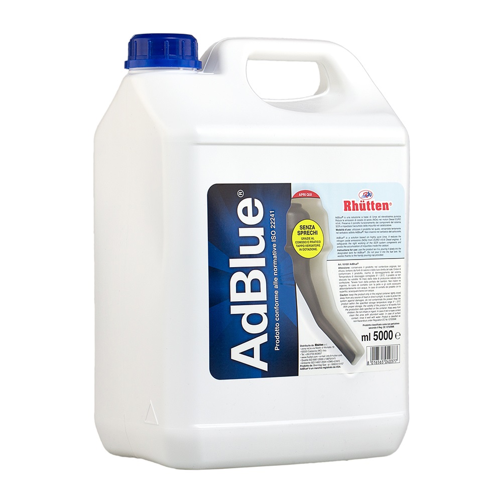 Rhütten AdBlue 5L - Additivo di Sintesi a Base di Urea per Motori Diesel, Riduce le Emissioni di Nox e Preserva il Sistema SCR