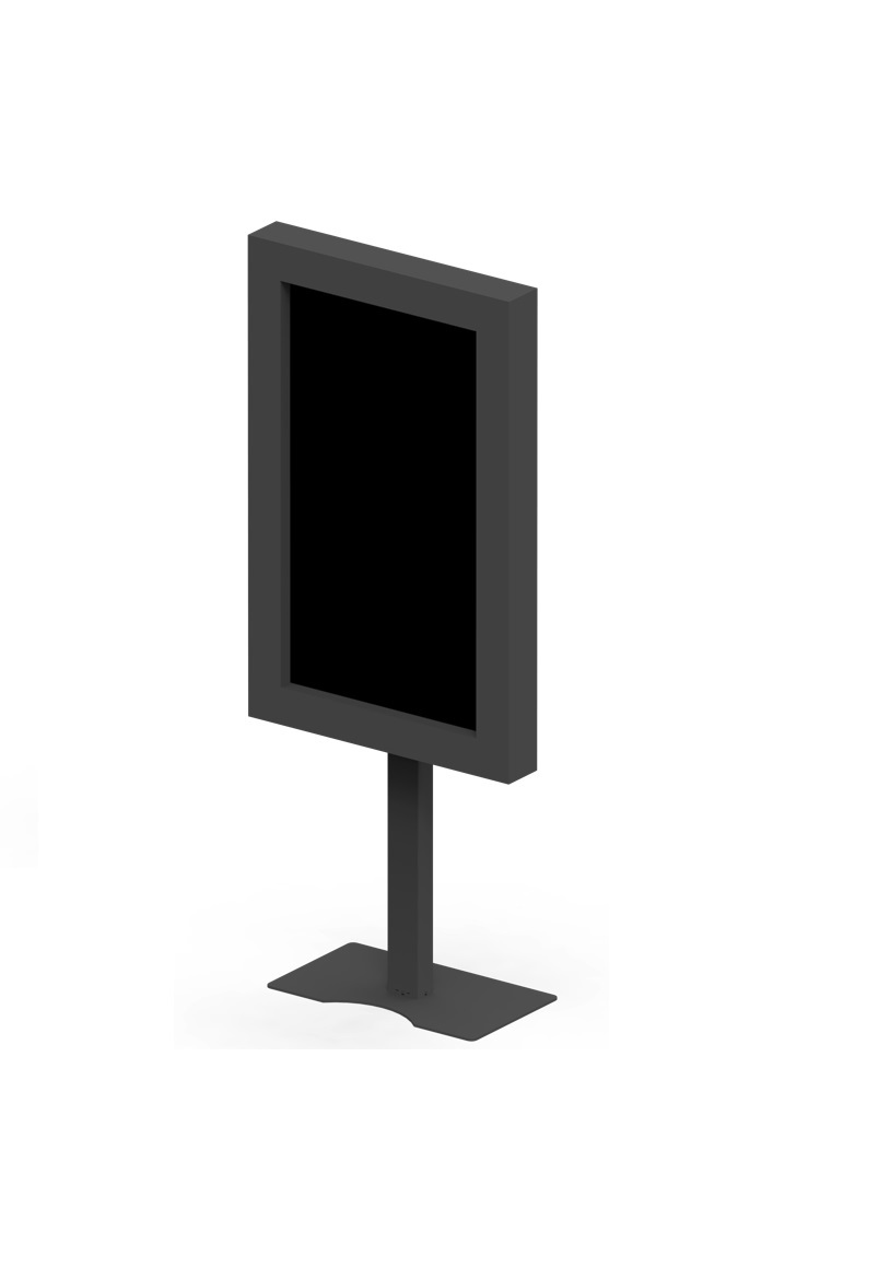 ITB Supporto Monitor Freestanding 400x400 Nero - Altezza Regolabile 150-170 cm