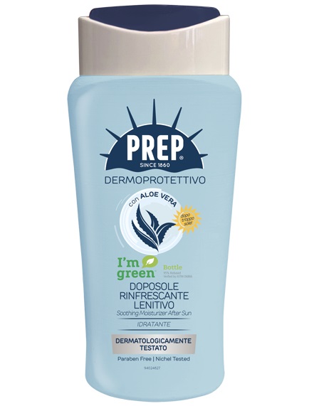 Prep Crema Doposole Idratante e Lenitiva 200 ml - Con Aloe Vera, Burro di Karité e Vitamina E