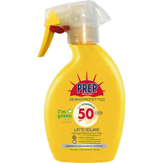 Prep Spray Solare SPF 50 - Protezione UVA e UVB - 225 ml - Senza Parabeni