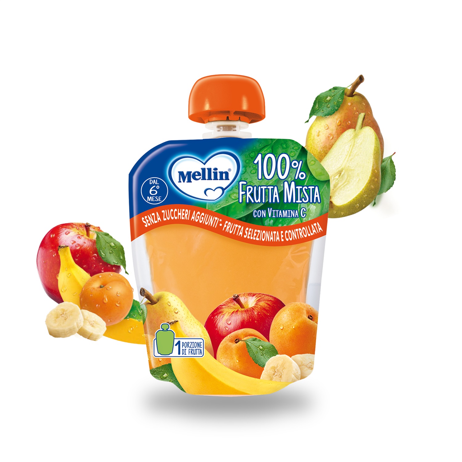 Mellin Pouch Frutta Mista: Confezione 90 gr