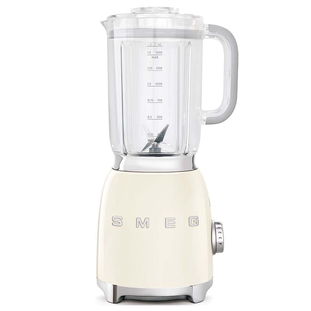 Smeg Frullatore da Tavolo 50's Style Panna BLF01CREU - 800W, 1,5L, 4 Velocità, Funzioni Smoothie, Pulse e Tritaghiaccio