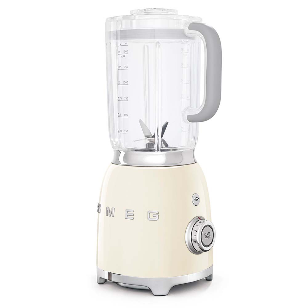 Smeg Frullatore da Tavolo 50's Style Panna BLF01CREU - 800W, 1,5L, 4 Velocità, Funzioni Smoothie, Pulse e Tritaghiaccio