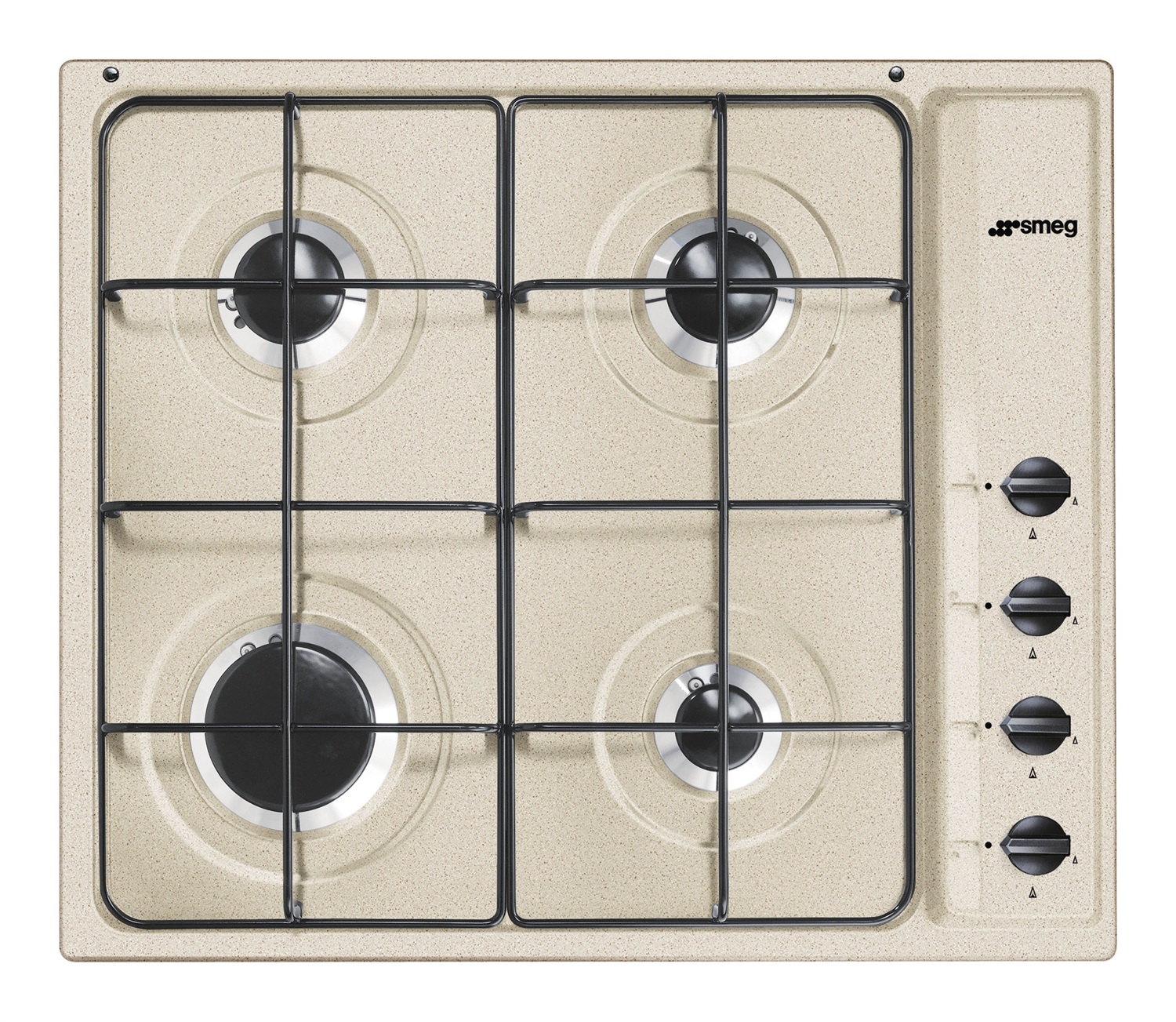 Smeg S64SAV2 Piano Cottura a Gas 60 cm 4 Fuochi Avena da Incasso con Accensione Elettronica e Sicurezza