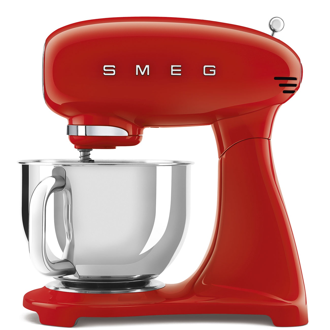Smeg Impastatrice Planetaria 50's Style - Rosso Lucido - SMF03RDEU, 800W, 4,8L, 10 Velocità, Funzione Smooth Start