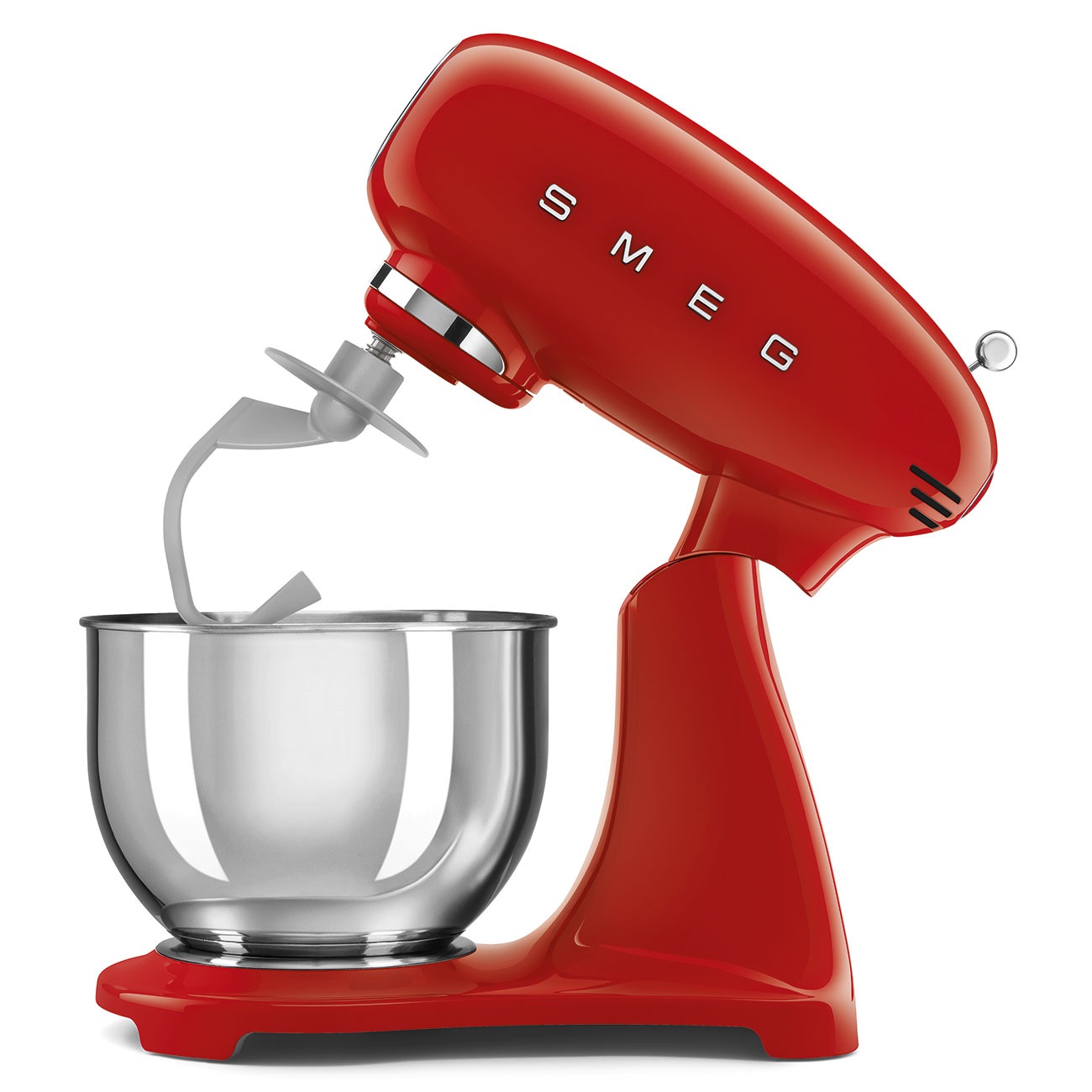 Smeg Impastatrice Planetaria 50's Style - Rosso Lucido - SMF03RDEU, 800W, 4,8L, 10 Velocità, Funzione Smooth Start