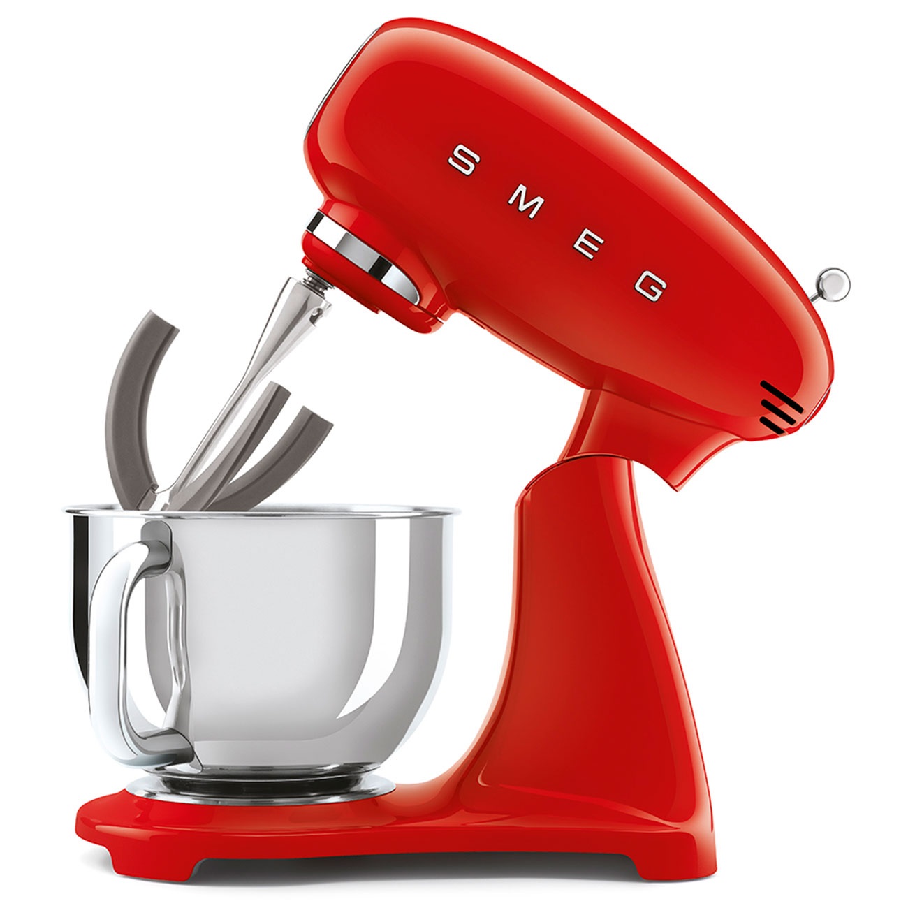Smeg Impastatrice Planetaria 50's Style - Rosso Lucido - SMF03RDEU, 800W, 4,8L, 10 Velocità, Funzione Smooth Start