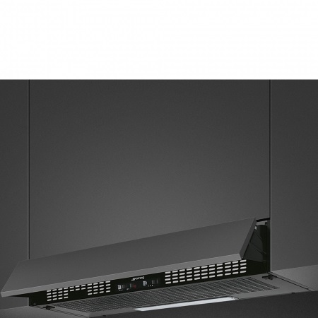 Smeg KSEIR92NE2 Cappa Integrata a Scomparsa Nero 89.8 cm 235 m³/h 3 Velocità Classe Energetica D
