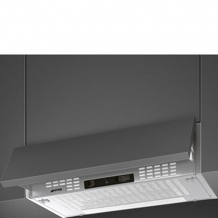 Smeg KSEIR62SE2 Cappa Aspirante Integrata Argento 60 cm 225 m³/h Classe D 68 dB con Filtri Antigrasso e Illuminazione a LED