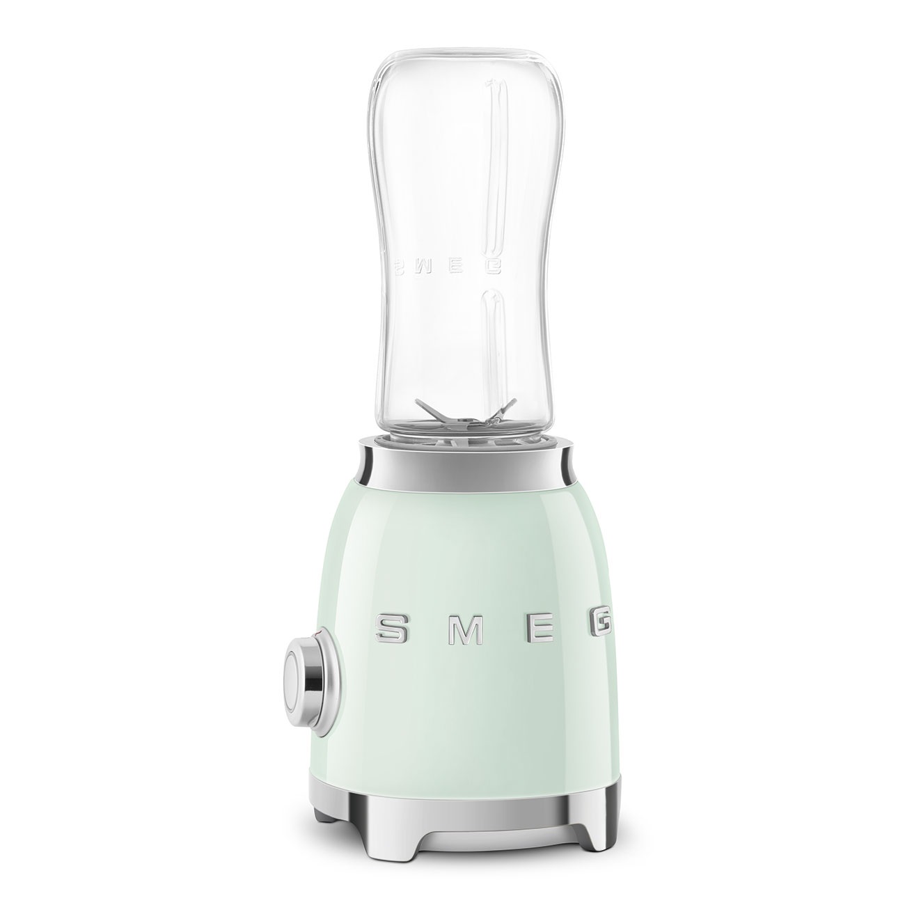 Smeg Frullatore Compatto 50's Style Verde Pastello Lucido PBF01PGEU - 300W, 2 Velocità, 2 Bottiglie da 600 ml