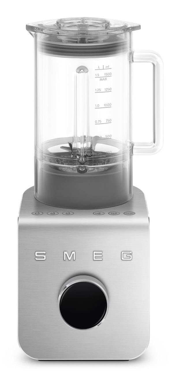 Smeg Frullatore BLC01BLMEU Nero 1400 W con Funzione Pulse, 5 Programmi Preimpostati e Caraffa Rimovibile