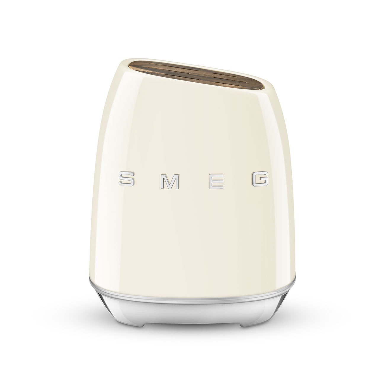 Smeg Ceppo di Coltelli 50's Style con 6 Coltelli in Acciaio Inox - Panna Lucido - KBSF02CR