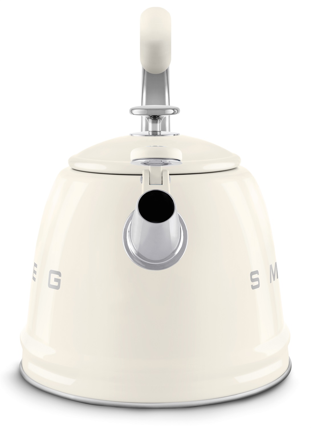 Smeg Bollitore a Fischio 50's Style Panna Lucido WKF01CR - Capacità 2,3L, Acciaio Inox, Compatibile Induzione