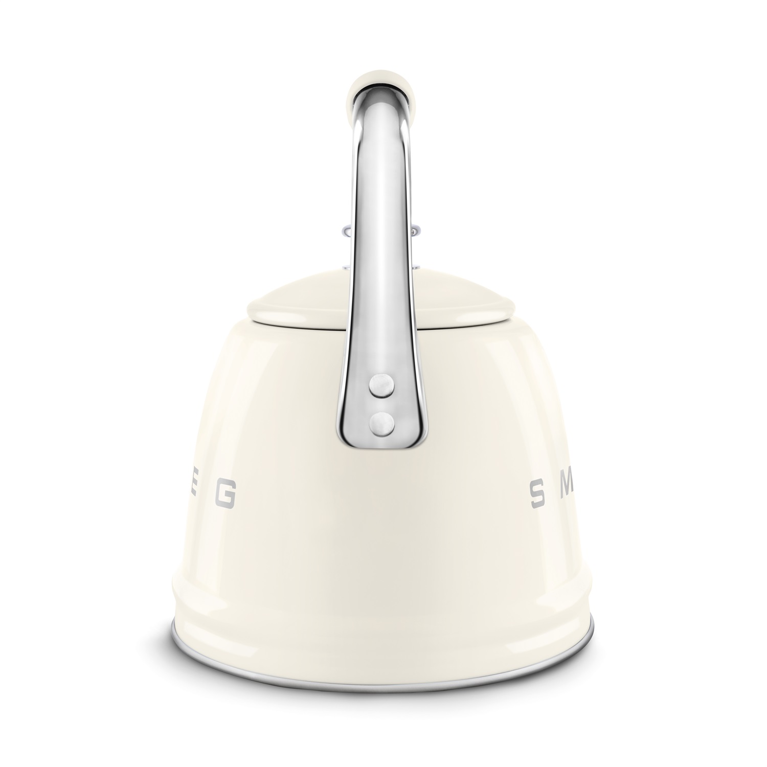 Smeg Bollitore a Fischio 50's Style Panna Lucido WKF01CR - Capacità 2,3L, Acciaio Inox, Compatibile Induzione