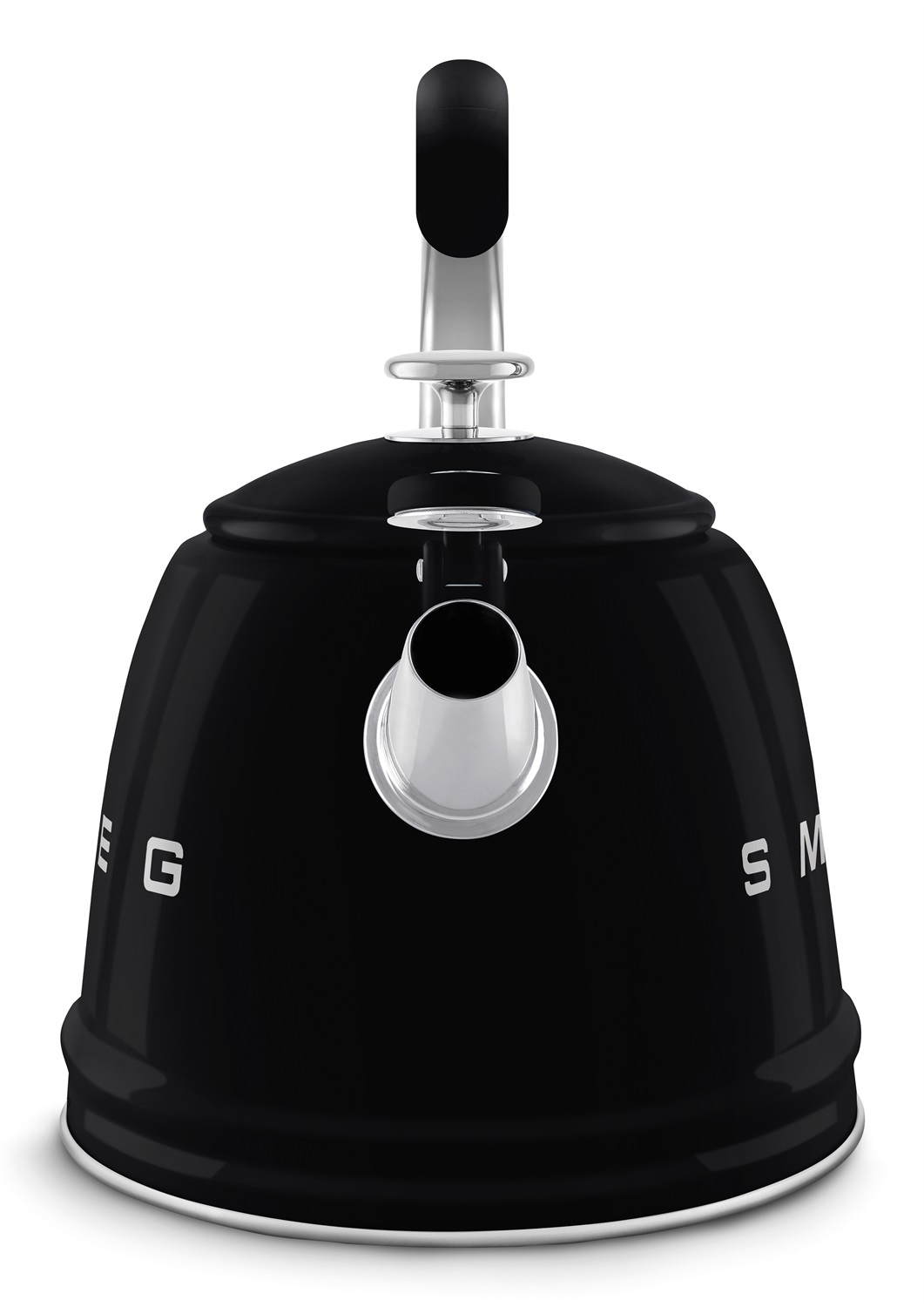 Smeg Bollitore con Fischio 50's Style - Nero Lucido - WKF01BL, Capacità 2,3L, Acciaio Inox, Compatibile Induzione