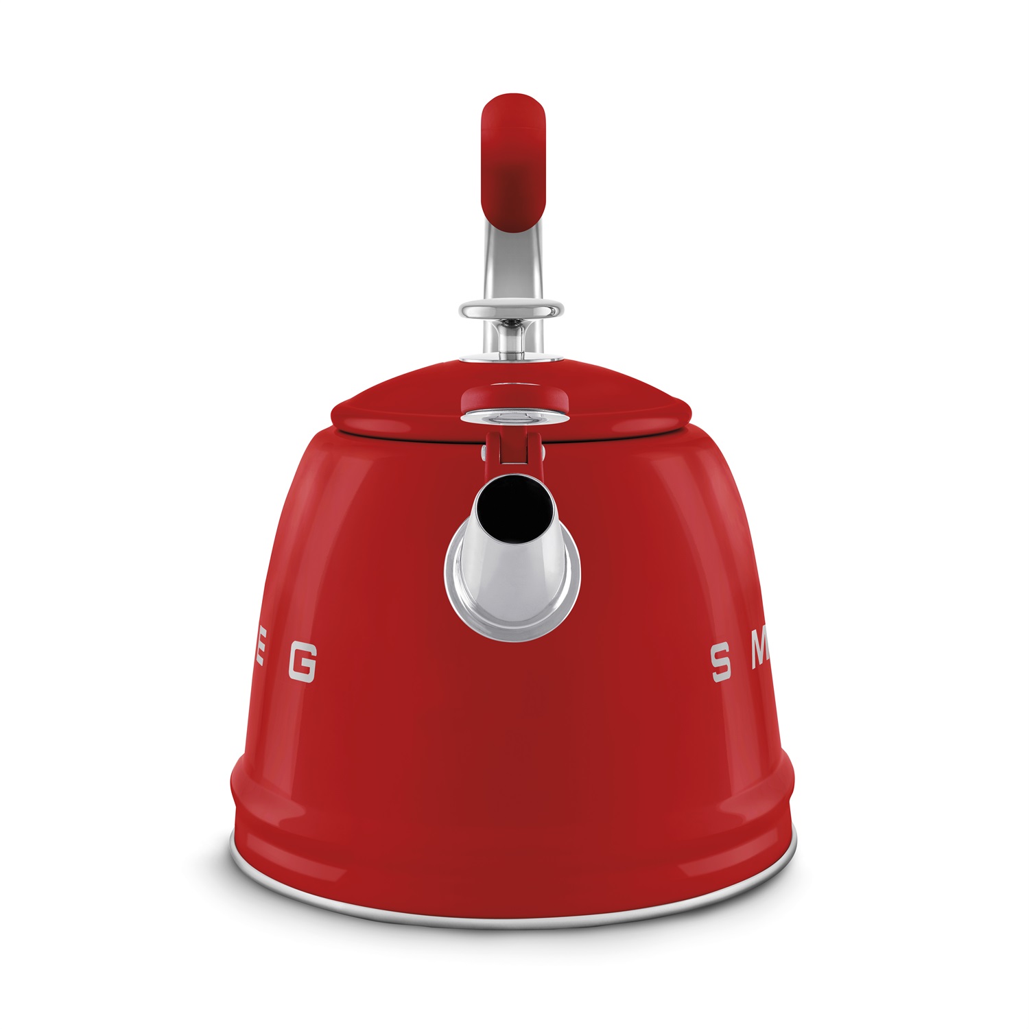 Smeg Bollitore con Fischio 50's Style Rosso LUCIDO WKF01RD - Capacità 2,3L, Acciaio Inox, Compatibile con Induzione