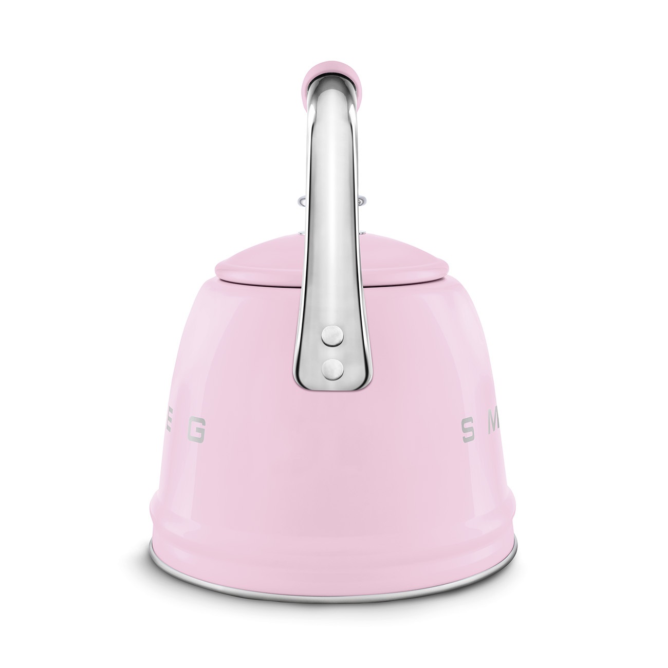 Smeg Bollitore con Fischio 50's Style - Rosa LUCIDO - WKF01PK, Capacità 2,3L, Acciaio Inox, Coperchio Removibile