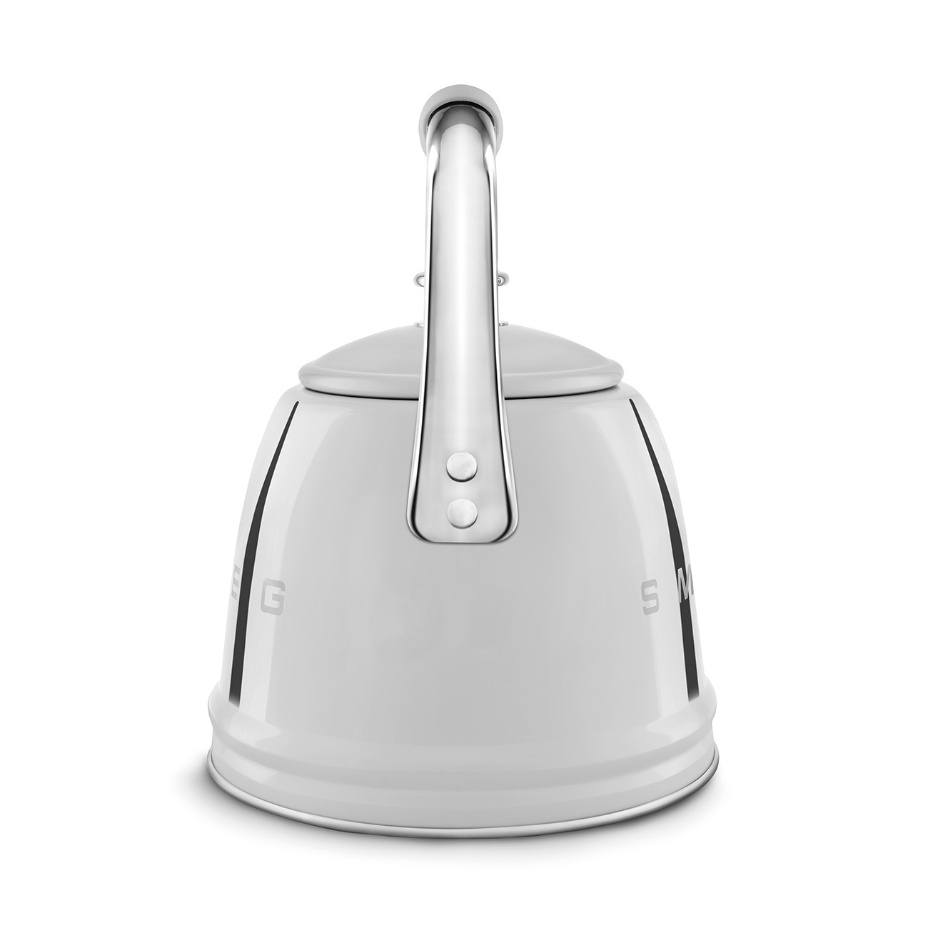 Smeg Bollitore Elettrico 50's Style WKF01SS - Acciaio Inox Lucido, Capacità 2,3L, Coperchio Removibile, Fischio Incernierato