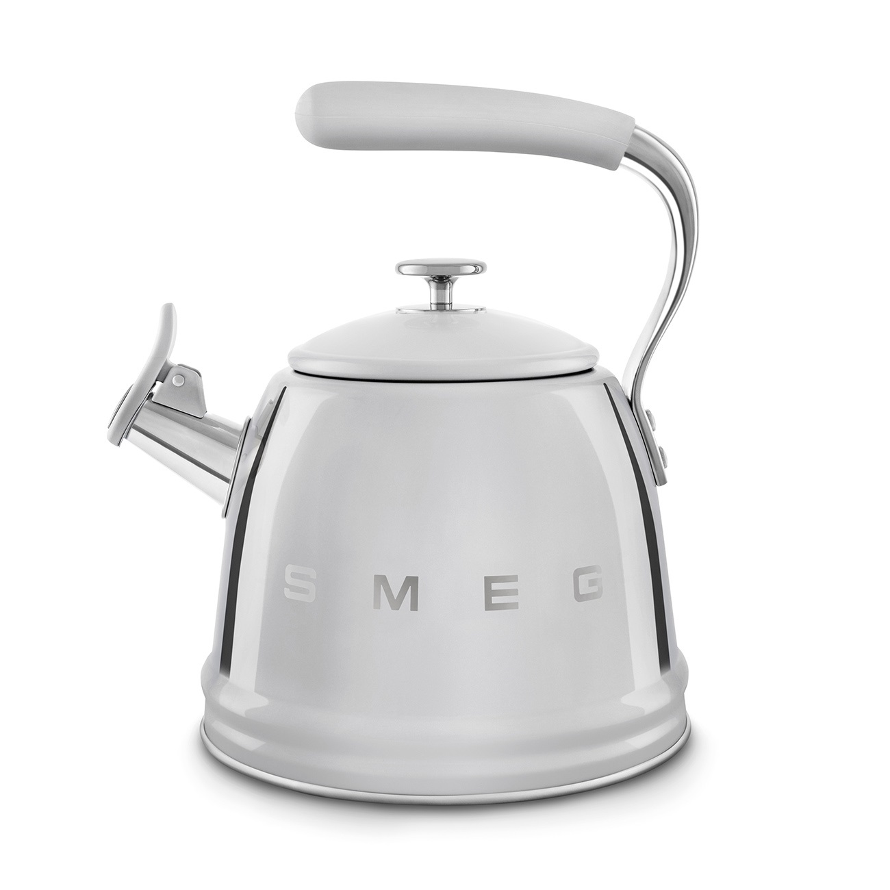 Smeg Bollitore Elettrico 50's Style WKF01SS - Acciaio Inox Lucido, Capacità 2,3L, Coperchio Removibile, Fischio Incernierato