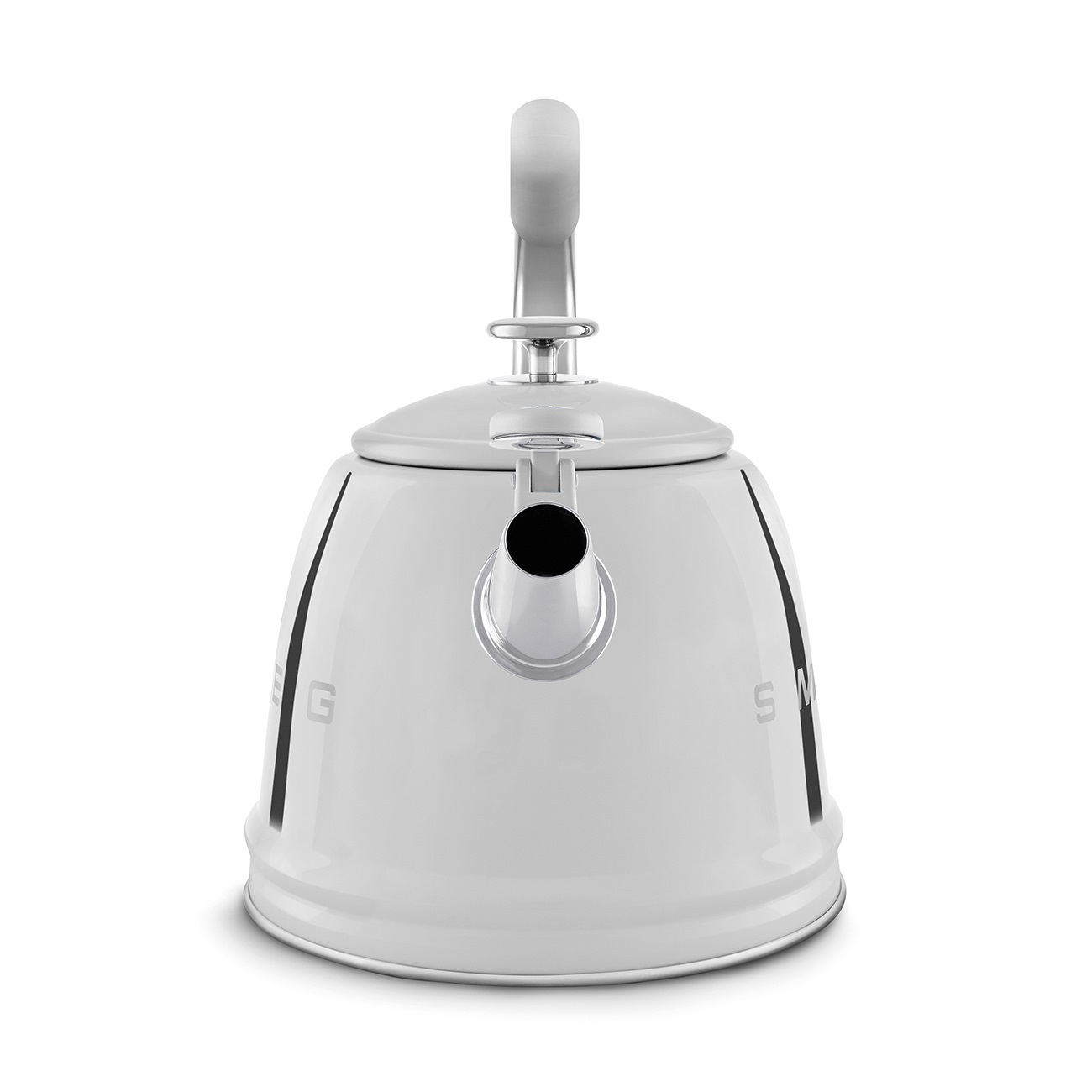 Smeg Bollitore Elettrico 50's Style WKF01SS - Acciaio Inox Lucido, Capacità 2,3L, Coperchio Removibile, Fischio Incernierato
