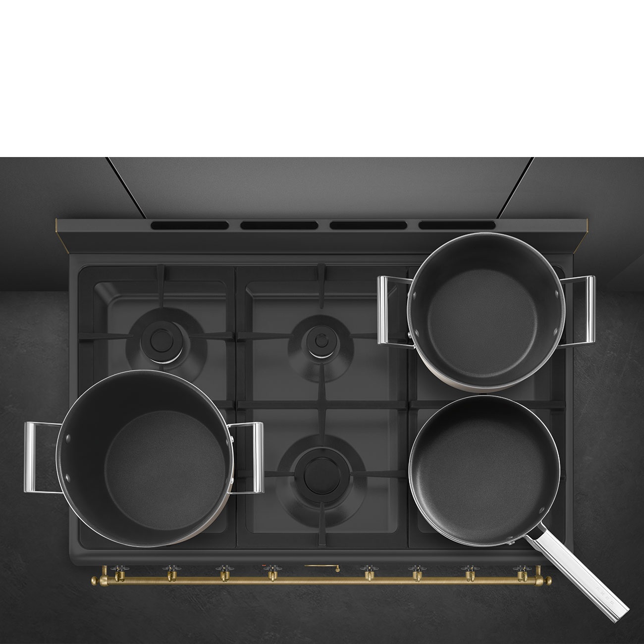 Smeg CO90GMAN2 Cucina freestanding Antracite con forno elettrico e piano cottura a gas 90x60 cm
