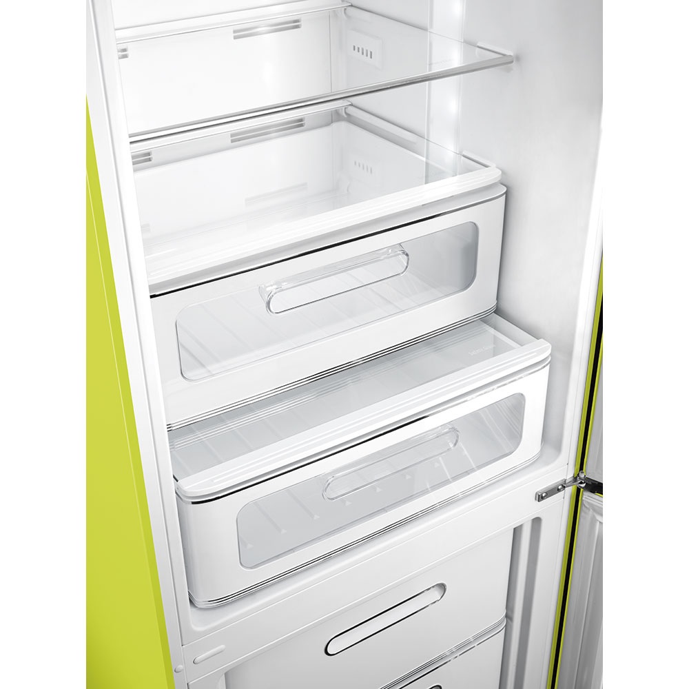 Smeg Frigorifero Combinato 50's Style Verde Lime 60 cm con Cerniere a Destra