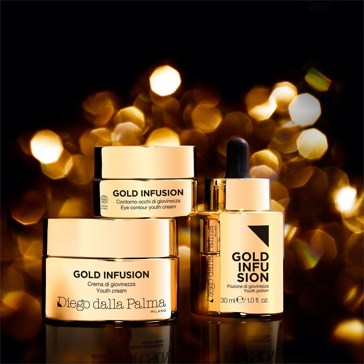 Diego Dalla Palma Gold Infusion Contorno Occhi di Giovinezza 15 ml - Crema Illuminante e Idratante Antiocchiaie