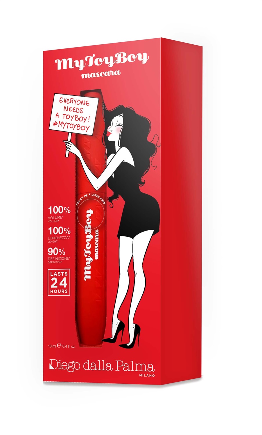 Diego Dalla Palma MyToyBoy Mascara 13ml - Mascara Extra Volume Nero, Effetto 4D, Favorisce la Crescita delle Ciglia
