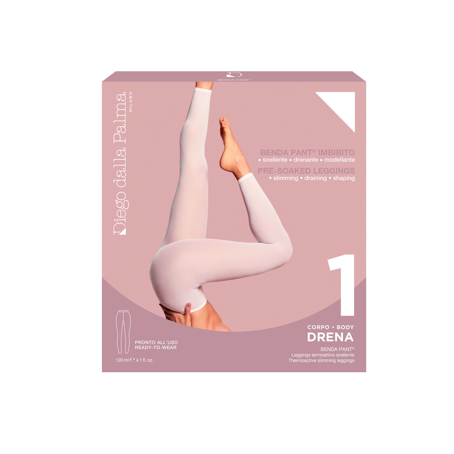 Diego Dalla Palma Benda Pant Leggings Termoattivo Snellente 125 ml - Trattamento Drenante Intensivo per Donna