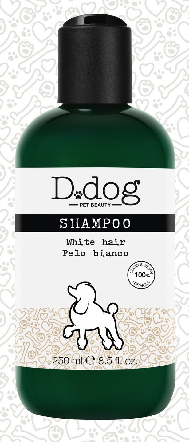 Diego Dalla Palma D. Dog Shampoo Pelo Bianco 250 ml - Contrasta Ingiallimento e Ravviva il Bianco Naturale