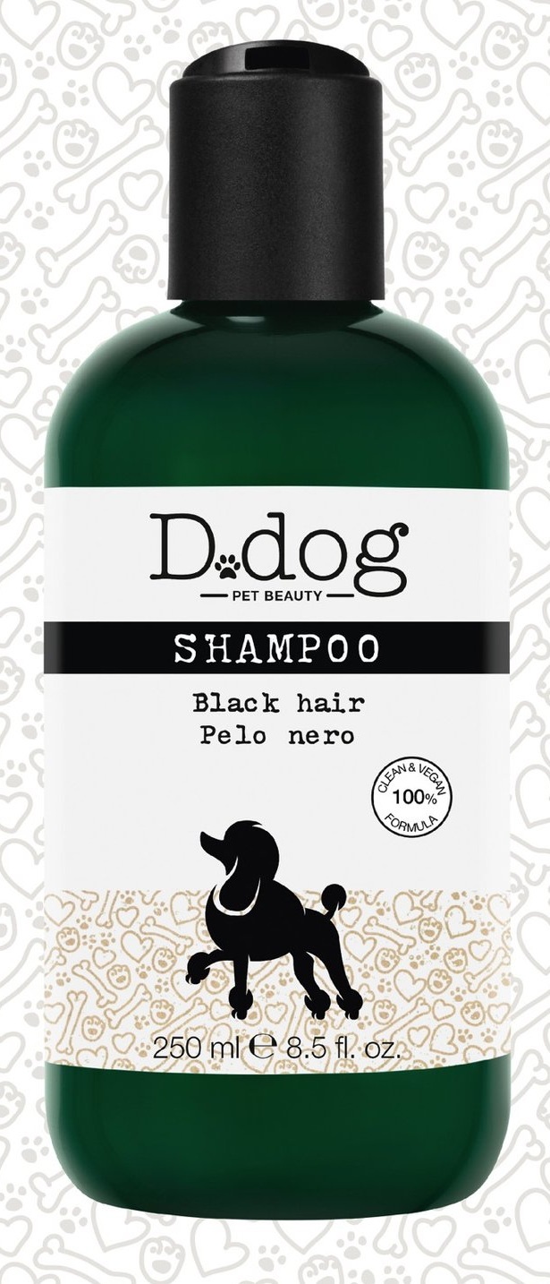 Diego Dalla Palma Shampoo per Cani Pelo Nero 250 ml - Rimuove Sporco, Illumina e Protegge con Olio di Canapa ed Estratto di Semi di Chia