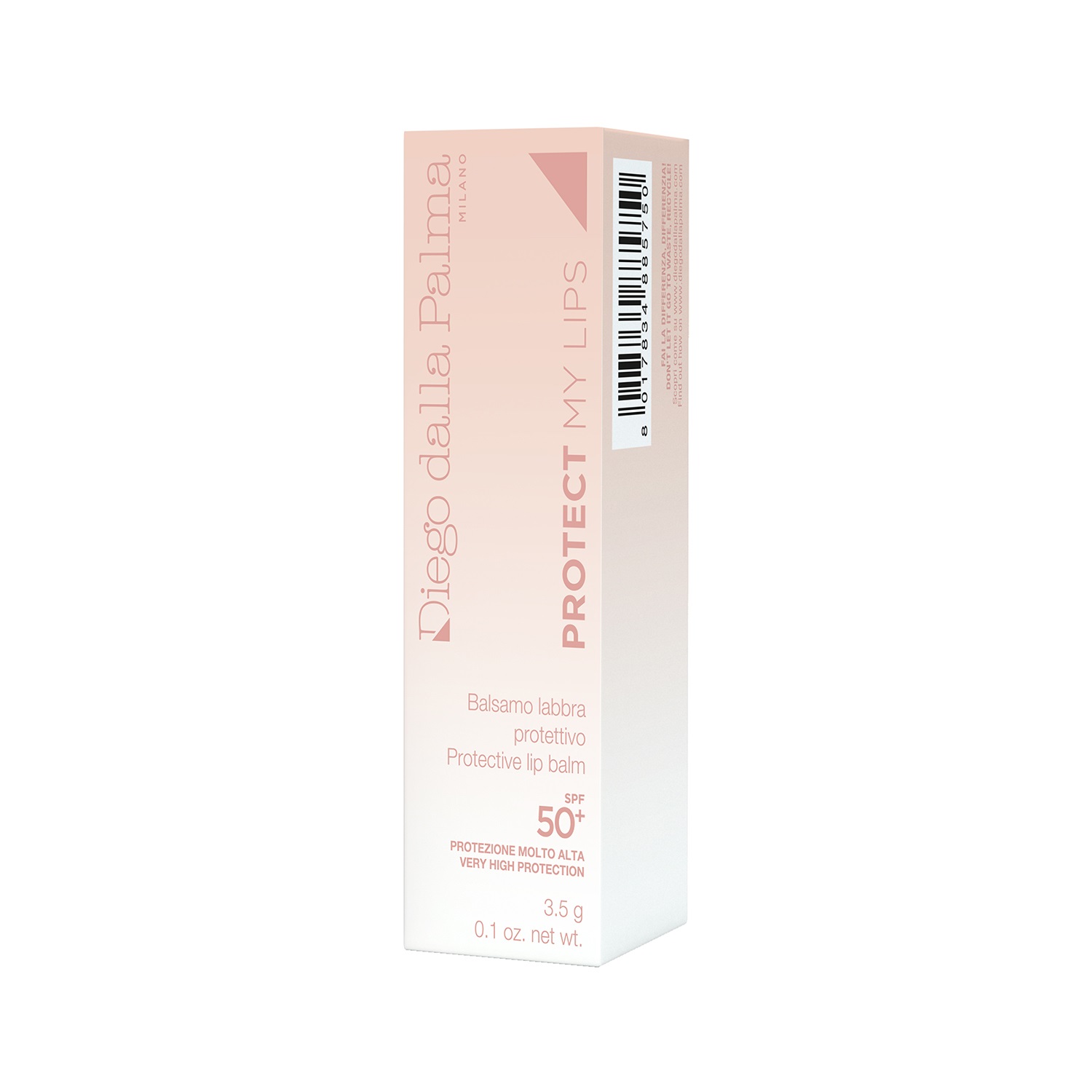 Diego Dalla Palma Protect My Lips Balsamo Protettivo Labbra SPF50 Rosa Antico 3.5g - Texture Soffice e Cremosa