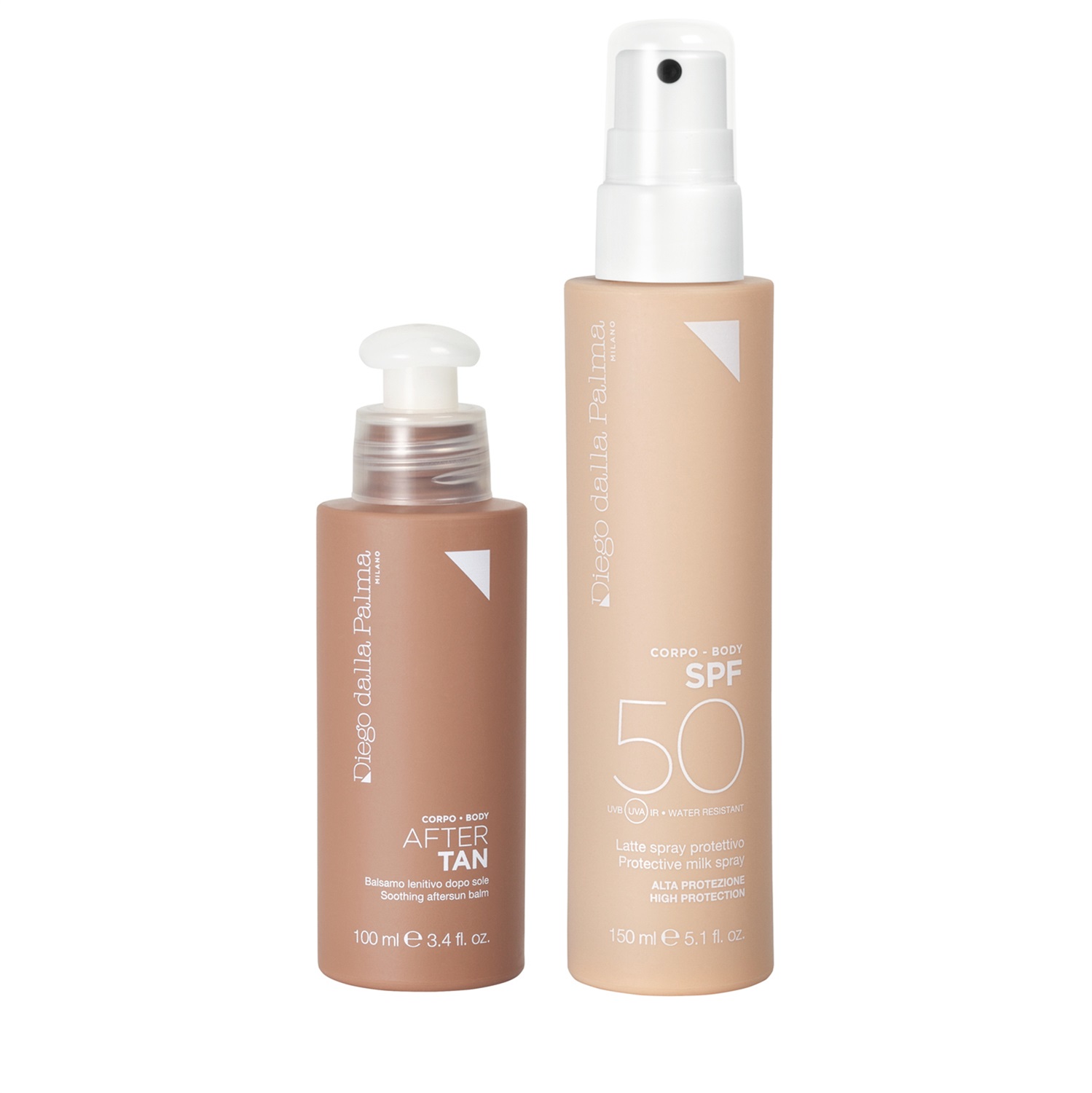 Diego Dalla Palma Kit Spray SPF50 - Latte Spray 150ml Balsamo Lenitivo Doposole 100ml Mesh Summer Bag