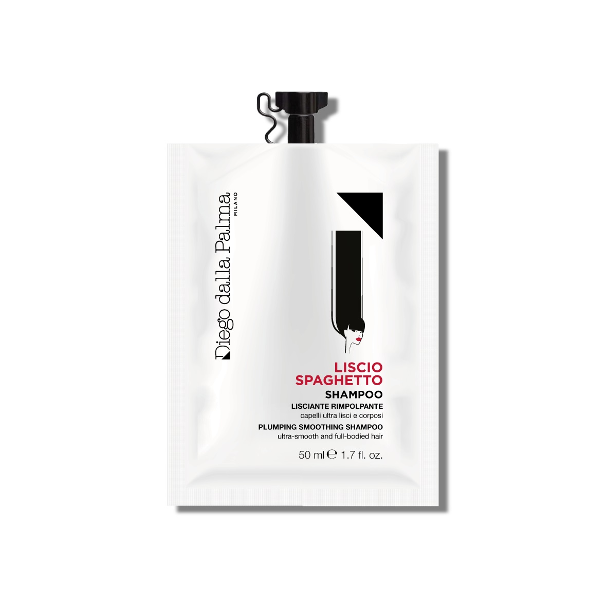 Diego Dalla Palma Shampoo Lisciante Rimpolpante 50ml - Effetto Rinforzante e Anti-Stress per Capelli Medi e Lunghi
