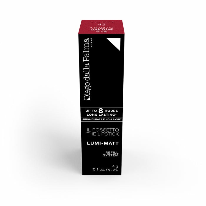 Diego Dalla Palma Il Rossetto Lumi-Matt Refill System 42 Shame Melograno 4g - Finish Opaco e Cremoso con Tenuta Fino a 8 Ore